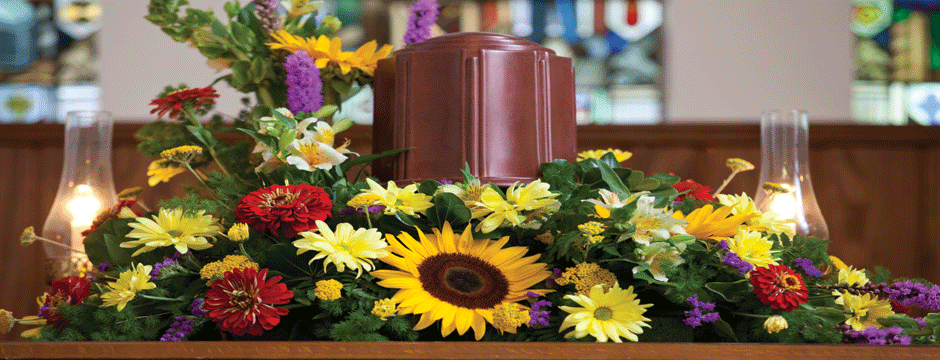 Beautifully dispalyed ForeverSafe� Burial Urn.